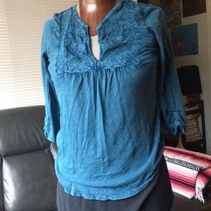 Denim blue blouse